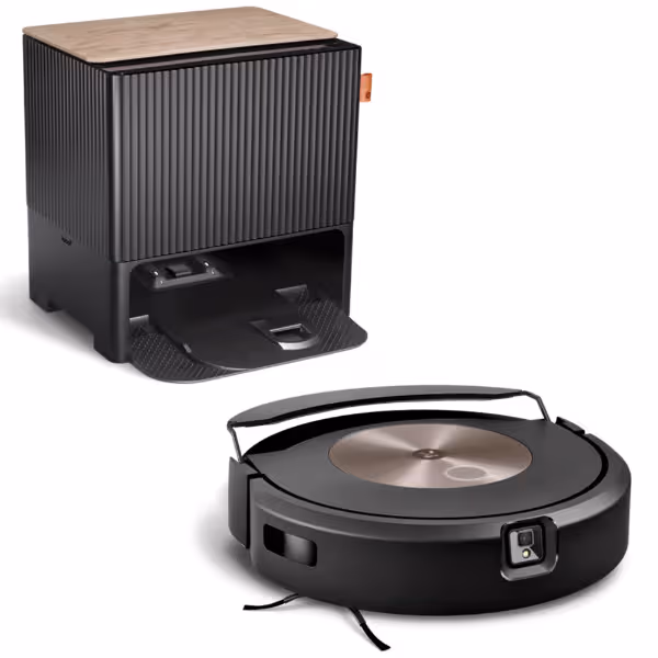 iRobot Roomba Combo j9+ robot vacuum and mop with self-emptying and auto-fill station, demonstrating advanced 2-in-1 cleaning capabilities