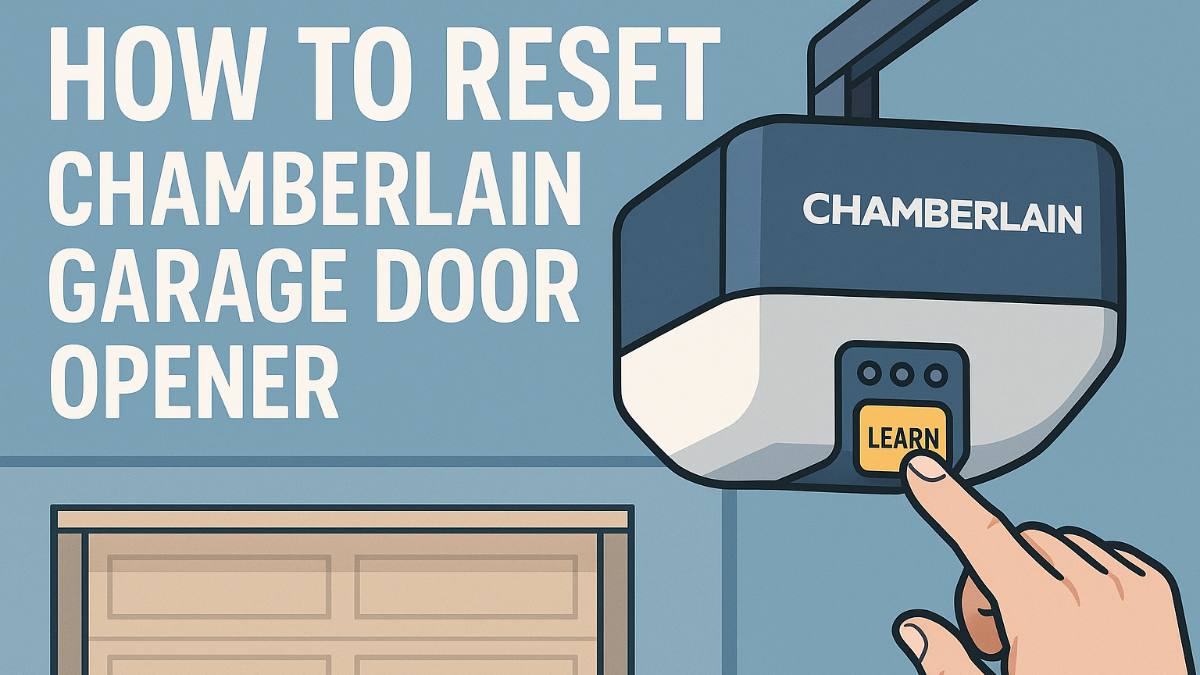 Learn how to reset Chamberlain garage door opener with our step-by-step guide. Fix MyQ, remote, keypad, and sensor issues for all Chamberlain models including belt, chain, and screw drive