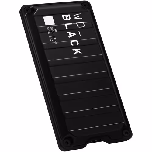WD BLACK P40 gaming external SSD with RGB lighting effects, optimized for PS5 and Xbox gaming with fast load times and gaming-focused design