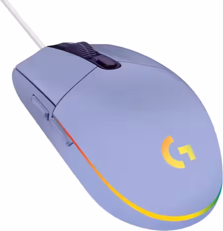 Logitech G203 LIGHTSYNC budget gaming mouse with RGB lighting and 8000 DPI sensor offering excellent value for casual and competitive gaming under $30