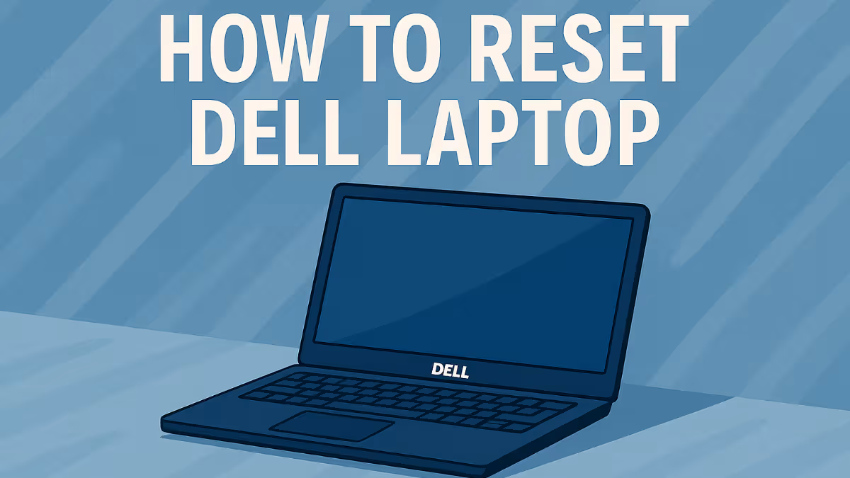 Dell laptop password reset screen showing advanced startup options - step-by-step guide to factory reset without admin password