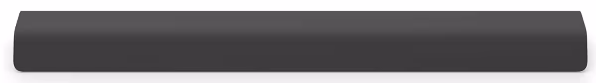 Vizio M213ad-K8 compact 2.1 soundbar with trapezoidal design and built-in subwoofers perfect for small spaces and apartments